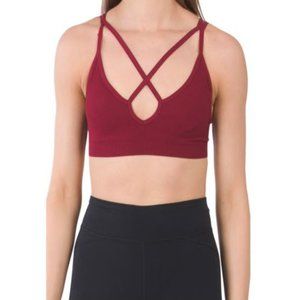 NUX Triple Threat Strappy Yoga Sports Bra NWT